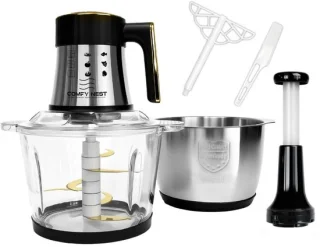 Elektrische hakmolen 3-in-1 met foodprocessor en 2 kommen review