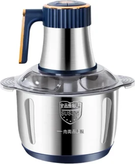 Elektrische hakmolen keukenmachine foodprocessor 5 liter zilver
