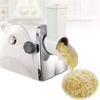 Elektrische kaasrasp salademaker zilver