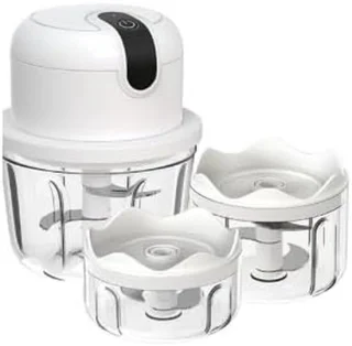 Elektrische keukenhakselaar groentesnijder mini keukenmachine 100/250/350 ml wit