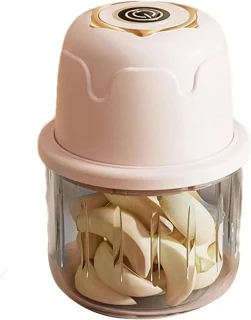 Elektrische knoflook chopper - keuken snijder - 350 ml - roze