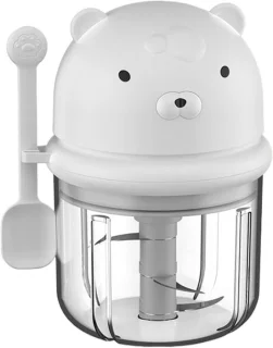 Elektrische knoflook chopper mini 350 ml wit