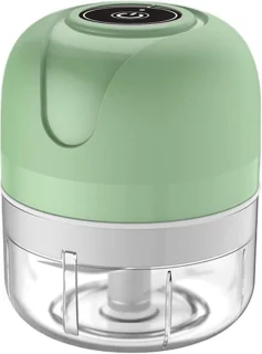 Elektrische knoflookhakker mini 250 ml cyaanblauw