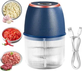 Elektrische knoflooksnijder hakmolen 350 ml wit