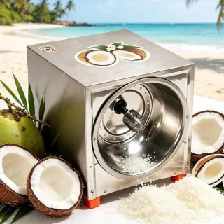 Elektrische kokosrasp 300W zilver