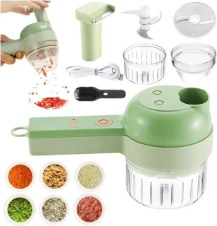 Elektrische mini hakmolen groen