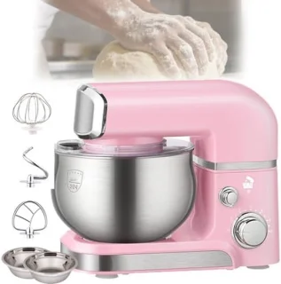 Elektrische mixer keukenmachine deegmaker roze
