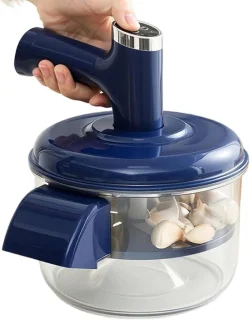Elektrische schilmachine - fruit pruimer - 19,5 x 24 cm - blauw