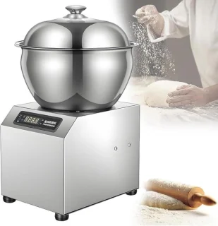 Elektrische spiraaldeegmixer zilver