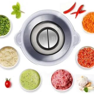 Elektrische vleesmolen - 500W - foodprocessor - 2L RVS keukenmachine