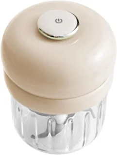 Elektrische voedselhakker mini chopper 14.5 x 11.2 cm crèmekleurig