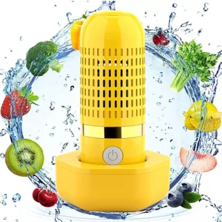 Gele draadloze USB fruit- en groentewasmachine