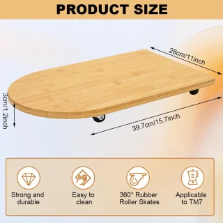 Glijplank voor keukenmachine 41x30 cm - houtkleur
