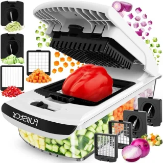Groente chopper snijmachine keuken 1,2 liter wit