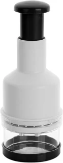 Groentehakker met knoflookpers 500 ml zwart-wit