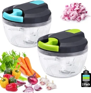 Handmatig hakmolen 520 ml mini uienhakker uiensnijder 2 stuks