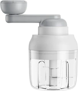 Handmatige keukenmachine, groente snijder en mixer, 250 ml, wit