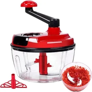 Handmatige keukenmachine - vleesmolen hakmolen - rood
