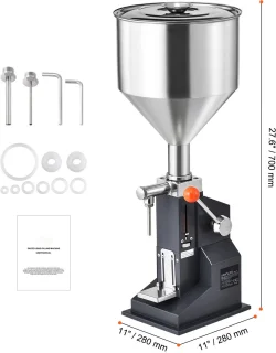 Handmatige Pastavulmachine Verstelbare Vloeistofvuller RVS 5-50 ml