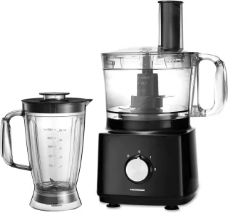 Heinner Foodprocessor 1.2L + Blender 1.8L 750W Zwart