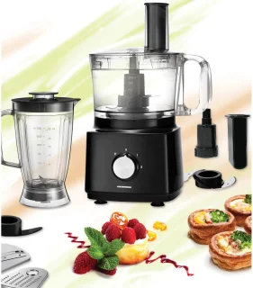 Heinner Foodprocessor 1.2L + Blender 1.8L 750W Zwart