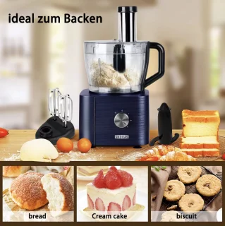 J&R Keukenmachine 1100W Blauw