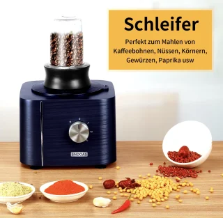 J&R Keukenmachine 1100W Blauw