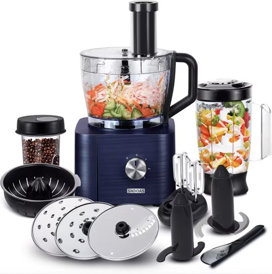 J&R Keukenmachine 1100W Blauw review