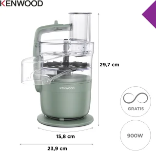 Kenwood MultiPro Go FDP23.140GR foodprocessor, eucalyptus groen