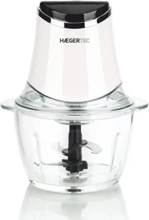 Keuken chopper mini hakmachine glazen kom 300 watt wit
