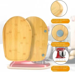 Keukenapparaat duwer - mixer platform - 40.5x28.7 cm - houtkleur