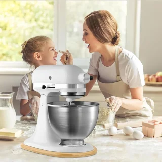 Keukenapparaat Onderlegger - Glijmat Mixer - Keukenwerk Organiseren - Antislip Geoptimaliseerde Basis - 40.5 x 28.7 cm - Houtkleur