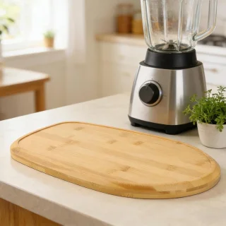 Keukenapparaat Onderlegger - Glijmat Mixer - Keukenwerk Organiseren - Antislip Geoptimaliseerde Basis - 40.5 x 28.7 cm - Houtkleur