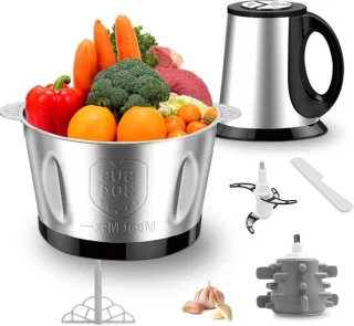 Keukenchopper Mini Foodprocessor Zilver