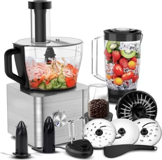 Keukenmachine 11-in-1 met 32 liter kom, zilver