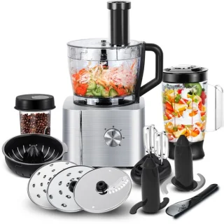 Keukenmachine 1100 W - 3,2 l - foodprocessor zilver