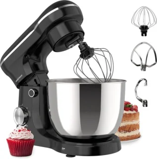 Keukenmachine 1500W met 5L kom, zwart
