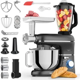Keukenmachine 2000W 6,2L RVS zwart
