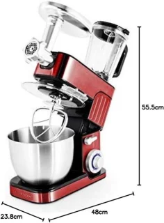 Keukenmachine 5,5 liter rood