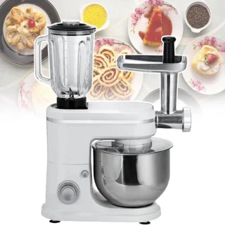 Keukenmachine 6L mixerkom Zilver