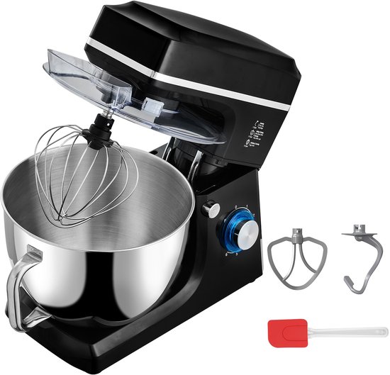 Keukenmachine 8,3 QT 1400W met roestvrijstalen kom en accessoires