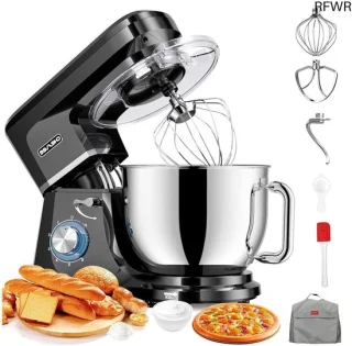 Keukenmachine bakkerijrobot 7.2l kom zwart