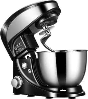 Keukenmachine - Bakmachine mixer - Zelf bakken - Planetaire mengactie - 4L kom - Zilver
