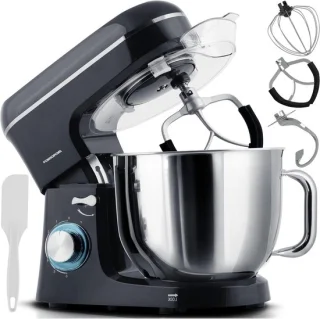 Keukenmachine bakmixer multimixer - zwart zilver