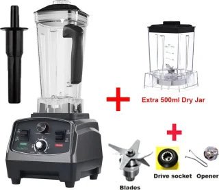 Keukenmachine Blender 2200W 2L Antraciet Met Droogmolen