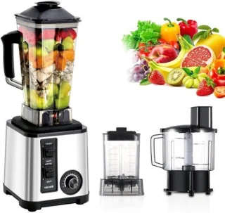 Keukenmachine commerciële blender 3 liter zilver