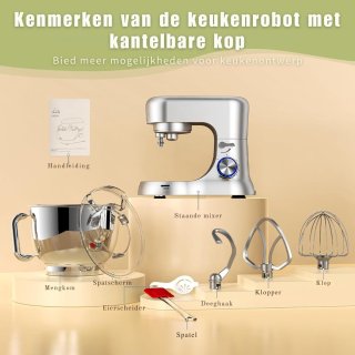 Wat vinden we goed aan de Keukenmachine Deegmachine 5L