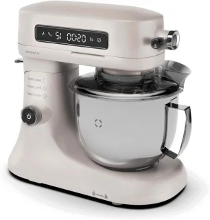 Keukenmachine deegmaker mixer 5 liter zandkleurig