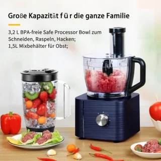 Keukenmachine Donkerblauw 1100W 3.2L