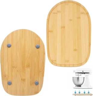 Keukenmachine glijplank - 34 x 21 cm - houtkleur
